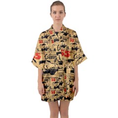 55 Chevy Quarter Sleeve Kimono Robe by ArtworkByPatrick