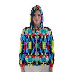 Artwork By Patrick--colorful-1 Hooded Wind Breaker (women) by ArtworkByPatrick