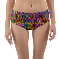 Peace Sign Reversible Mid-waist Bikini Bottoms by ArtworkByPatrick