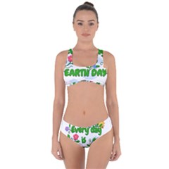 Earth Day Criss Cross Bikini Set by Valentinaart