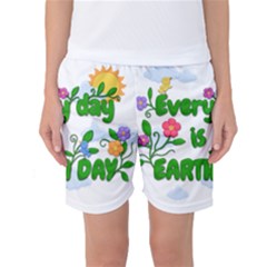 Earth Day Women s Basketball Shorts by Valentinaart