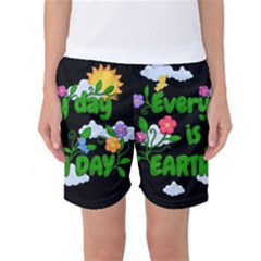 Earth Day Women s Basketball Shorts by Valentinaart