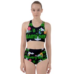 Earth Day Racer Back Bikini Set by Valentinaart