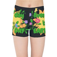 Earth Day Kids Sports Shorts by Valentinaart