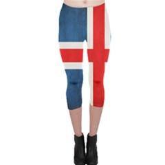 Iceland Flag Capri Leggings  by Valentinaart