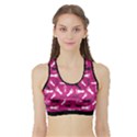 HOT PINK Sports Bra with Border View1