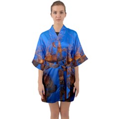 Jellyfish Aquarium Quarter Sleeve Kimono Robe by trendistuff