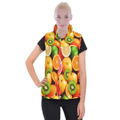 Mixed Fruit 1 Women s Button Up Vest by trendistuff