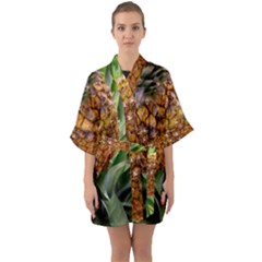 Pineapple 2 Quarter Sleeve Kimono Robe by trendistuff