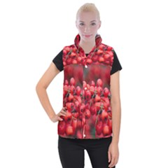 Red Berries 1 Women s Button Up Vest by trendistuff