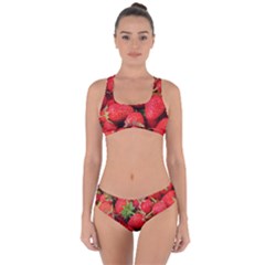 Strawberries 1 Criss Cross Bikini Set by trendistuff