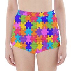 Colorful-10 High-waisted Bikini Bottoms by ArtworkByPatrick