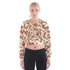 Abstract Textured Grunge Pattern Cropped Sweatshirt by dflcprints