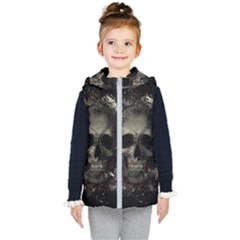 Skull Kid s Hooded Puffer Vest by Valentinaart