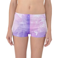 Beautiful Rose, Soft Violet Colors Reversible Boyleg Bikini Bottoms by FantasyWorld7