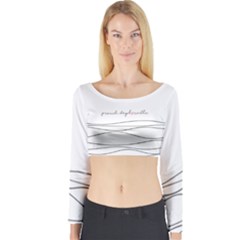 Proud Deplorable Maga Women For Trump With Heart Long Sleeve Crop Top by snek