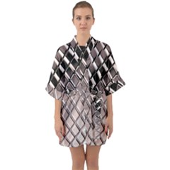 3d Abstract Pattern Quarter Sleeve Kimono Robe by Sapixe