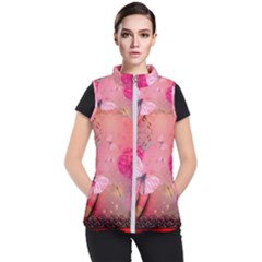 Wonderful Butterflies With Dragonfly Women s Puffer Vest by FantasyWorld7