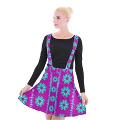 Fern Decorative In Some Mandala Fantasy Flower Style Suspender Skater Skirt by pepitasart