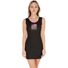 Maga Make America Great Again With Us Flag On Black Bodycon Dress by snek