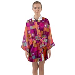 Abstract Background Colorful Long Sleeve Kimono Robe by Sapixe