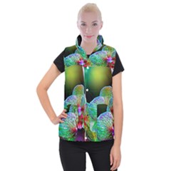 Alien Orchids Floral Art Photograph Women s Button Up Vest by Sapixe