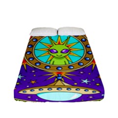 Alien Mandala Fitted Sheet (full/ Double Size) by Sapixe