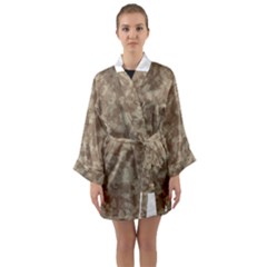 Camouflage Tarn Texture Pattern Long Sleeve Kimono Robe by Sapixe