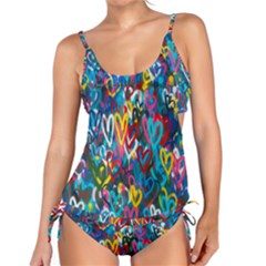 Graffiti Hearts Street Art Spray Paint Rad Tankini Set by genx