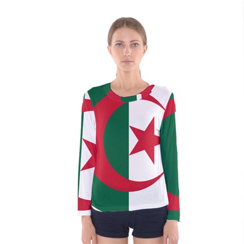 Roundel Of Algeria Air Force Women s Long Sleeve Tee by abbeyz71