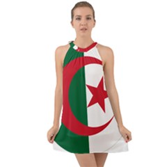 Roundel Of Algeria Air Force Halter Tie Back Chiffon Dress by abbeyz71