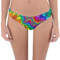 Colorful Trippy Reversible Hipster Bikini Bottoms by Sapixe