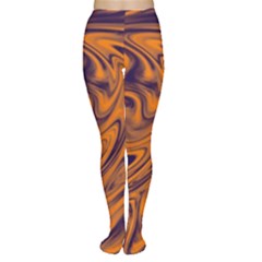 Orange And Purple Liquid Women s Tights by berwies