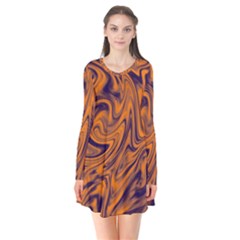 Orange And Purple Liquid Flare Dress by berwies