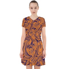 Orange And Purple Liquid Adorable In Chiffon Dress by berwies