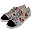 Love Love and Hearts Men s Low Top Canvas Sneakers View2