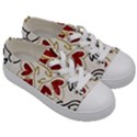 Love Love and Hearts Kids  Low Top Canvas Sneakers View3