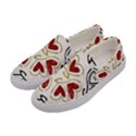 Love Love and Hearts Women s Canvas Slip Ons View2