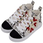 Love Love and Hearts Kid s Mid-Top Canvas Sneakers