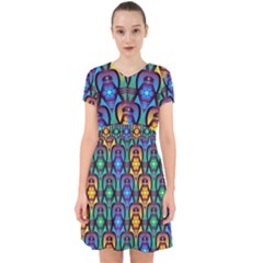 Pattern Background Bright Blue Adorable In Chiffon Dress by Sapixe