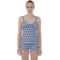 Blue Jess Tie Front Two Piece Tankini by jumpercat