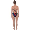 Simple Batik Patterns Tie Back One Piece Swimsuit View2