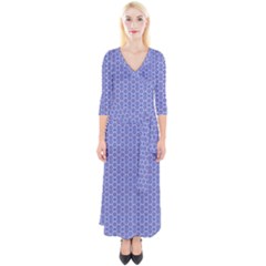 Delicate Tiles Quarter Sleeve Wrap Maxi Dress by jumpercat