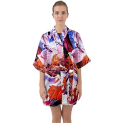 Cabin In The Mountain 2 Quarter Sleeve Kimono Robe by bestdesignintheworld
