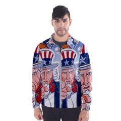 United States Of America Celebration Of Independence Day Uncle Sam Wind Breaker (men) by Sapixe