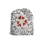 Love Love hearts Drawstring Pouches (Large) 
