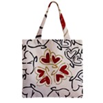 Love Love hearts Zipper Grocery Tote Bag