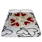Love Love Hearts Fitted Sheet (Queen Size)