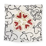 Love Love Hearts Square Tapestry (Large)