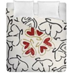 Love Love Hearts Duvet Cover Double Side (California King Size)